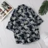 Men's Casual Shirts Fashion Men Short Sleeve Hawaiian Shirt Fast Drying Plus Size Asian M-3XL Summer Floral Beach For