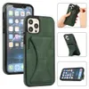 Luxury Leather Cards Telefonfodral f￶r iPhone 14 13 12 Mini 11 Pro X Xs Max XR 7 8 Plus SE Protective Stand Cover Stuffs￤ker h￥llare