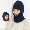 Berretti Cappello invernale per adulti Sciarpa Anello collegato Velluto caldo Spessa Outdoor Resistente al freddo Antivento Elastico lavorato a maglia Uomo Donna