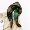 Scarves 2023 Scarf Women Spring Silk Wrap Shawl Square Bandana Lady Neck Hair Foulard Office Neckerchief Hijab Pashmina