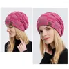 Beretten chique beanie hoed geen run temperament kouddichte pluche voering gebreide elegante streetwear