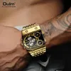 ساعة Wristwatches رجال الأعمال يشاهدون الكوارتز كل الفولاذ القاسي على غرار شخصية شخصية فريدة من نوعها هدايا إبداعية غريبة مبالغ فيها