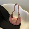 Abendtaschen kleine farbige PU -Leder -Schulter -Crossbody Sattel für Frauen 2023 Frauen Designer Klappe Handtasche Trend weibliche Achselhöhlen -Tasche