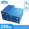 LifePo4 Battery 200AH 3.2V Litiumjärnfosfat Uppladdningsbar DIY -cell 12V 24V 36V för Yacht Forklift Solar Boats RV Golf Carts