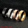 Wedding Rings Fashion Roman Numerals Rose Gold Black Silver Color 6mm Lover Stainless Steel Men Women Party Gift Love Ring