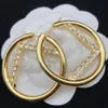 Fashion Designer gold earrings aretes for women party wedding lovers gift jewelry engagement with box nrj