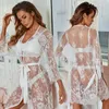 Kvinnors sömnkläder Summer Kvinnor Sheer Ultra-Thin Gace Underwear Temptation Sexig Pyjamas Lace Nightwear Nightdress Nightlown Dressing Clows