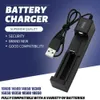 バッテリー充電器18650 USB 1スロットユニバーサルスマートクイック充電充電式リチウムバッテリー充電器14500 16340 26650 18500