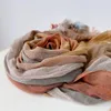 Scarves Johnature 2023 Thin Cotton Linen Striped Scarf Four Seasons Versatile Soft Neck Guard Silk Women's Travel Shawl