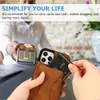 Luxury Leather Cards Phone Cases For iPhone 14 13 12 Mini 11 Pro X XS Max XR 7 8 Plus SE Protective Stand Cover Shockproof Holder