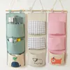 Storage Boxes Grids Wall Hanging Bag Cloth Sundries Organizer Toys Container Decor Pocket Save Space Home Supplie 2023