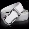 Belts White Men's Belt Youth Casual Automatic Buckle Business Korea Golf Size 110-130 CM