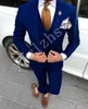 Custom Made Men Suits One Button Groom Tuxedos Peak Groomsmen Wedding/Prom/Dinner Man Blazer Pants Kamizelka W822