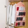 Storage Boxes Pocket Organizer Hanging Sock Bag 16 Pockets For Underwear Bra Sundries Multi-use Scarf Socks