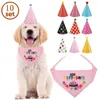 Dog Apparel Birthday Scarf Practical Cat Party Hat Supplies Clear Printing No Deformation Hats