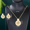 Ketting oorbellen set Godki grote mode luxe crossover statement sieraden voor vrouwen trouwfeest vol zirkon dubai bruids 2023