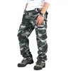 Spring Mens Outdoor Camuflage Spodnie sportowe do mody biegania joggers dresowe pulę Man Pockets Poród spodni