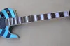 로즈 우드 핑거 보드 골드 하드 와어가 포함 된 공장 맞춤형 금속 블루 일렉트릭 기타 사용자 정의 제공