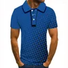 Polos pour hommes 2023 Homme Polo Shirt Mens Paysage Smog 3D Imprimé Casual T pour hommes Tops à manches courtes Tees