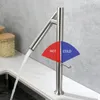 Kitchen Faucets Basin Faucet 304 Stainless Steel Mixer Water Cold & Single Handle 360 Rotation Ceramic Valve Core