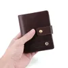 Wallets WESTCREEK Brand Vintage Genuine Leather Men Short Two Fold Soft Cow Minimalist Card Holder Purses