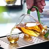 Cups Saucers Heat-resistant Glass Teapot Creative Hammered Tea Sea Transparent Fairness Cup With Color Handle Set