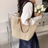 Borse da sera Borsa estiva monospalla in paglia da donna Borsa da vacanza al mare Borsa portatile ad alta capacità Grande borsa di design Sac A Main Femme Tote