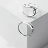 Rings Rings TrustDavis Authentic 925 Sterling Thai Silver Cross Twist Ring كبير للنساء هدية المجوهرات DA731