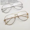 Vintage gouden pilootglazen bril met frame heldere lenzen mannen optische glazen brillen brillen mannen mode zonnebrillen frames met doos