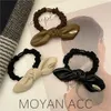 Fashion PU Bowknot Ribbon Scrunchies Ponytail Holder Elastic Hair Bands Women Girls Hair Ties Rope Headwear Chic Accessories 1298