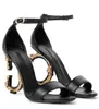 العلامات التجارية الأنيقة Keira Sandals Shoes Luxury High Heels Women Carbon Carbon Carbon Carble Careed Summer Lady Pumps Patent Leather Party Dress Gradiator Gladiator