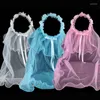 Headpieces Led Light Veil Up Wedding Bridal False Pearl Bead Applique Edge Cathedrals