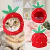 Dog Apparel Unique Pet Cap Large Strawberry Appearance Dress-up Eco-friendly Kitten Dogs Cosplay Hat