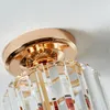 Takljus Lys Luxury Minimalist Crystal Glass Black/Gold Round/Square Style E27 Lamp för Corridor Home Worchroom