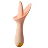 Seksspeelgoed vibrator siliconen lange tong likken USB opladen yin licker vrouw