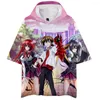 Camisetas masculinas camisetas hip hop 3d Anime High School DXD Camiseta Camiseta Homens Mulheres Tops Casuais Menina Menina Meninas Meninas Vermolhe Capuz Cool