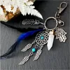 Interior Decorations CDCOTN Car Keychain Handmade Feather Dream Catcher Decoration Accessories Styling Auto Products Sell Well Wholesale