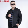 Мужские куртки плюс размер 10xl 8xl 6xl 5xl осень мужской палата модная бейсбольная куртка повседневная хип -хоп уличная одежда мужская слабая