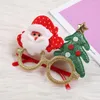 Décorations de noël joyeux fête Gitter lunettes cadre année décor nouveauté Costume déguisement lunettes pour noël vacances cadeau