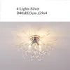 Ceiling Lights Nordic Snowflake Crystal Chandelier Light Gold/Silver Dandelion Plafon Lamp Decorative Led Lamps For Living Room