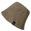 Chapeaux à large bord Casual tricoté chapeau de seau plat unisexe automne hiver pliable Gorros casquettes de pêche en plein air femmes hommes Panama pêcheur 2023