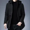 Jackets masculinos Mens Parkas Winter Warm Jacket Coats Men Fashion Casual and Fleece Collar Roupas destacáveis ​​230107