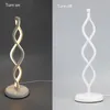 Table Lamps LED Wave Shape Lamp Curved Desk Bedside Cool White Warm Light For Living Room Bedroom Reading Lighting 3 Colors