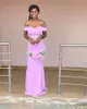 핑크 인어 아프리카 신부 들러리 드레스 긴 섹시 오프 어깨 여자 웨딩 파티 드레스 로브 데모 셀 d 'honneur