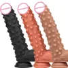 Skönhetsartiklar realistisk dildo för kvinnor med sugkoppens handsfree-spel, flexibel livliknande enorm penis vaginal g-spot vuxen leksak