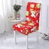 Chair Covers Elastic Dining Room Christmas Festival Slipcover Strech For Kitchen Stools Home Party Decor Seat Protector