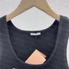 Designer Women Knitted Tee Sexy Crop Top Sport Knits Vest Lettera Jacquard Luxury Tops Maglietta traspirante per donna 8J9S