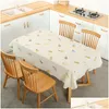 Nappe de table en lin imprimé à manger ER Nappe Cuisine Décor à la maison Fête de mariage Rectangar Plaid 1 Drop Livraison Jardin Textiles Tissus DHB8E