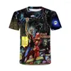 Männer T-Shirts Sommer 2023 Erwachsene Herren T-shirt 3D Gedruckt Cartoon Charakter Shortsleeves Lässige Mode Übergroßen Oansatz Tops Kleidung