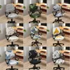 Chair Covers Printed Office Computer Cover 36 Color Spandex Split Seat Slipcover Universal Home Anti-dust Armchair Cushion